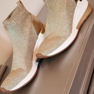 michael kors knit high top trainer